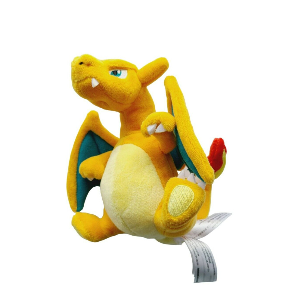 Pokemon Center Charizard Plush Sitting Stuffed Animal Orange Dragon Toy